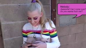 Teen Melody Parker wishes for sucking dick wearing socks HD