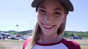 Super slim teen chick helps with plowing hard in HD