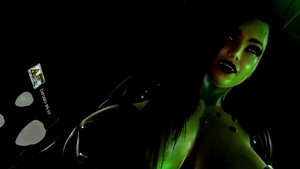 Raw fucking in company with very huge tits asian