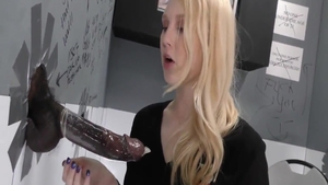 Small tits petite ebony blonde Lily Rader softcore gloryhole