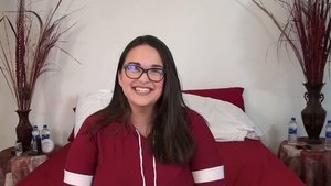 Dick sucking amongst puffy nipples BBW in glasses in HD