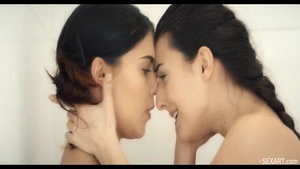Nympho Katy Rose tongue kissing scene