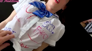 Hard fucking accompanied by small tits babe