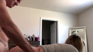 Hard sucking dick in company with nice slut