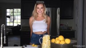 charming blonde Enjoys Getting Her gigantic tits wet