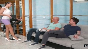 Brunette Angel Piaff and Mea Melone art group sex