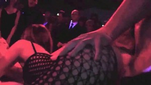 Sucking cock among in her lingerie in club
